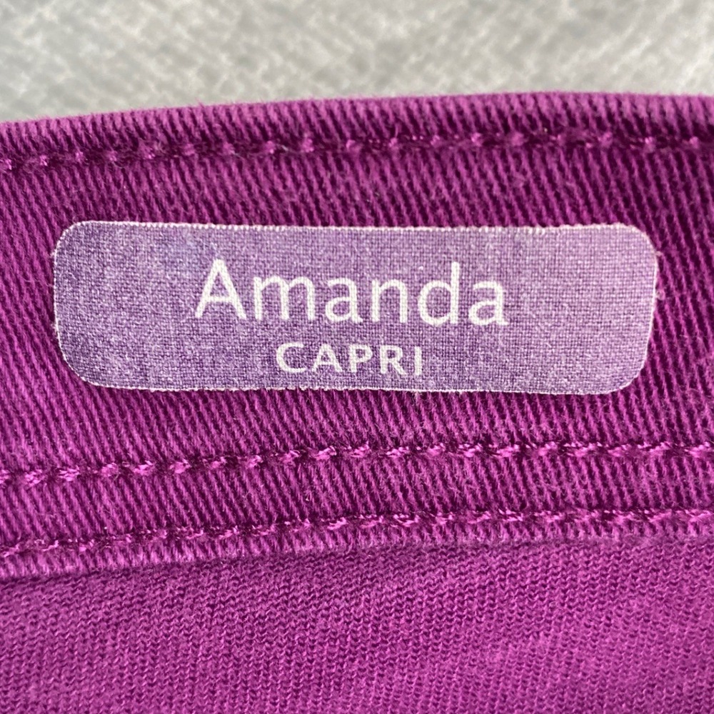 Gloria Vanderbilt Amanda Capris Denim Purple 20W Colorful High-Rise Stretch - Picture 5 of 15
